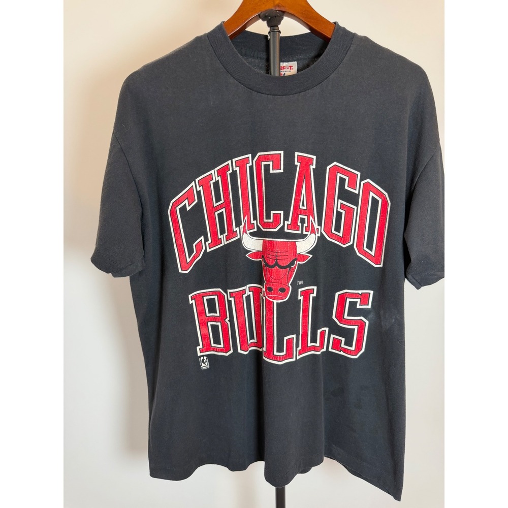 Vintage Chicago Bulls Tee Jays Shirt XL Black Single Stitch Made in USA 90s NBA